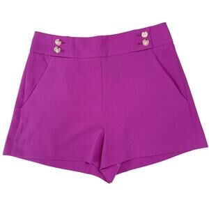 VERONICA BEARD Kimm Sailor Waist Shorts in Magenta